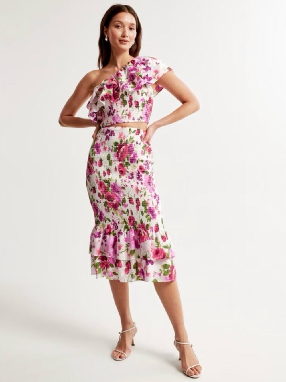 Abercrombie & Fitch Smocked Midi Skirt And Top NWT XS